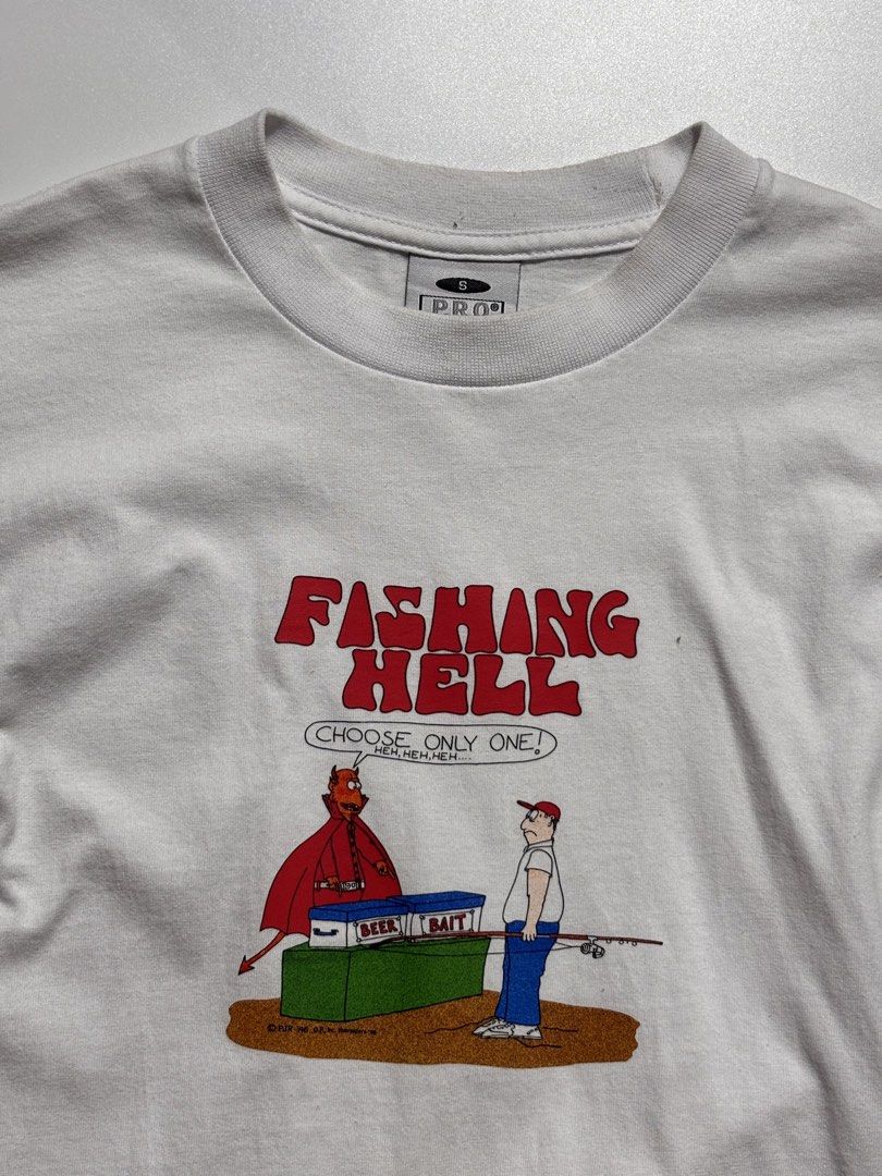 fishing hell custom (Category: Tshirts & Polo Shirts ) located in Calamba. Submitted by twstwrld (Listing ID 1464892107, Image 2). Description: fisher hell custom small pro club no issue.
