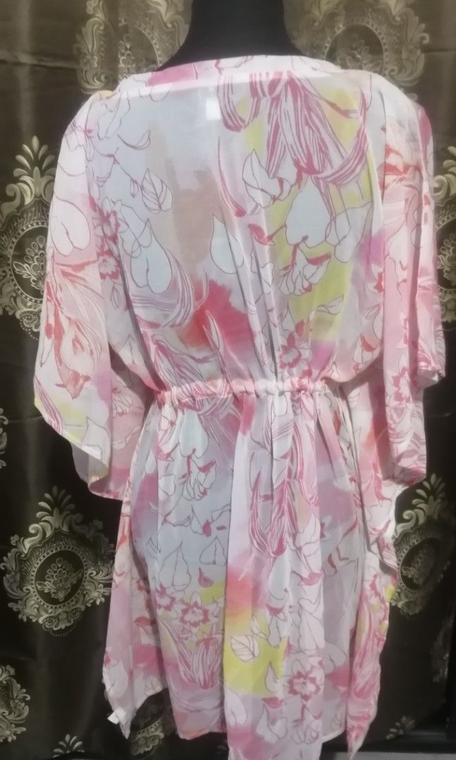 Floral Caftan Cover Up (Category: Dresses) located in Caloocan City. Submitted by appleblossoms07 (Listing ID 1464847649, Image 3). Description: Old stock but new Bust: 50" Length : 33".