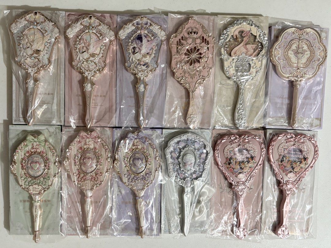 Flower Knows Hand Mirror (Category: Makeup) located in Cavite. Submitted by 3yaaa018 (Listing ID 1464902565, Image 1). Description: 1.) Flower Knows Knight Unicorn Hand Mirror (Cloud White) - ₱900 2.) Flower Knows Knight Unicorn Hand Mirror (Starlight Pink) - ₱900 3.) Flower Knows Knight Unicorn Hand Mirror (Moonlight Lilac) - ₱900 4.) Flower Knows Midsummer Fairytale Collection Hand Mirror (Milky Pink) - ₱850 5.) Flower Knows Midsummer Fairytale