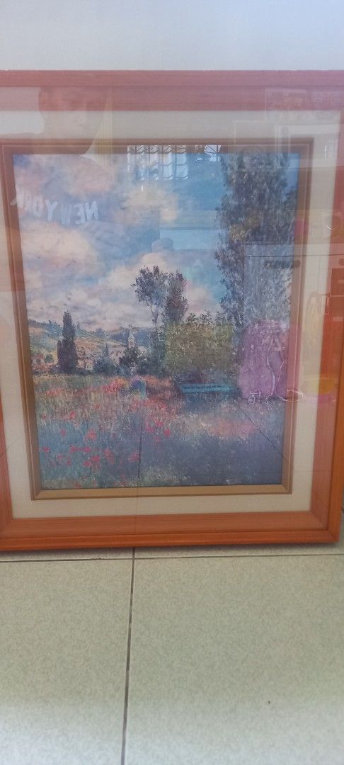 Framed Claude Monet Poppies (Category: Art & Prints) located in Manila. Submitted by fmpc7878 (Listing ID 1464967999, Image 1). Description: - Classic Monet poppy field - Features bright red flowers, rolling hills, and soft sky tones - Styled with a wooden frame - Ready to hang on the wall - Great statement piece for the living room or bedroom.