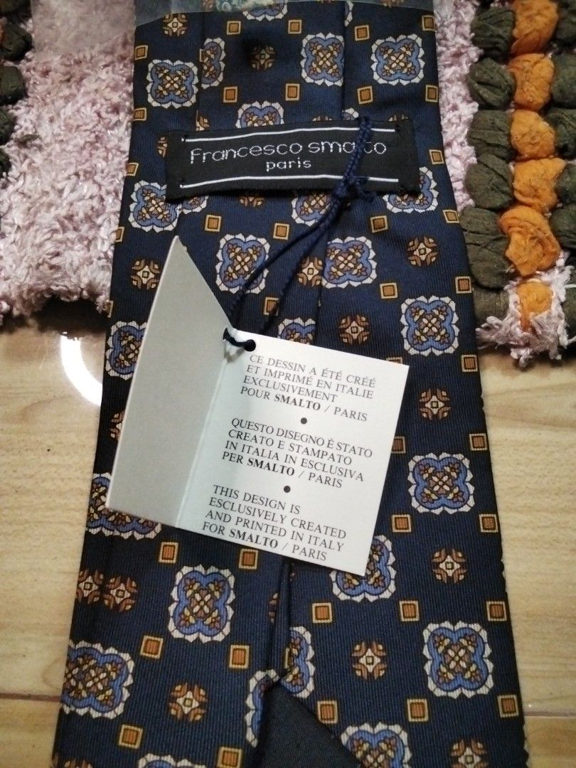 Francesco smalto necktie (Category: Coats, Jackets and Outerwear) located in Calasiao. Submitted by alluringvenus.thriftshop (Listing ID 1464898772, Image 3). Description: brand new with tags from USA balik bayan box.