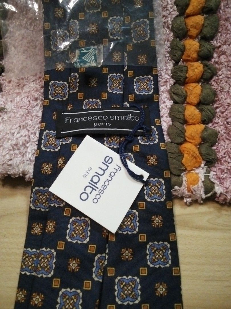 Francesco smalto necktie (Category: Coats, Jackets and Outerwear) located in Calasiao. Submitted by alluringvenus.thriftshop (Listing ID 1464898772, Image 2). Description: brand new with tags from USA balik bayan box.