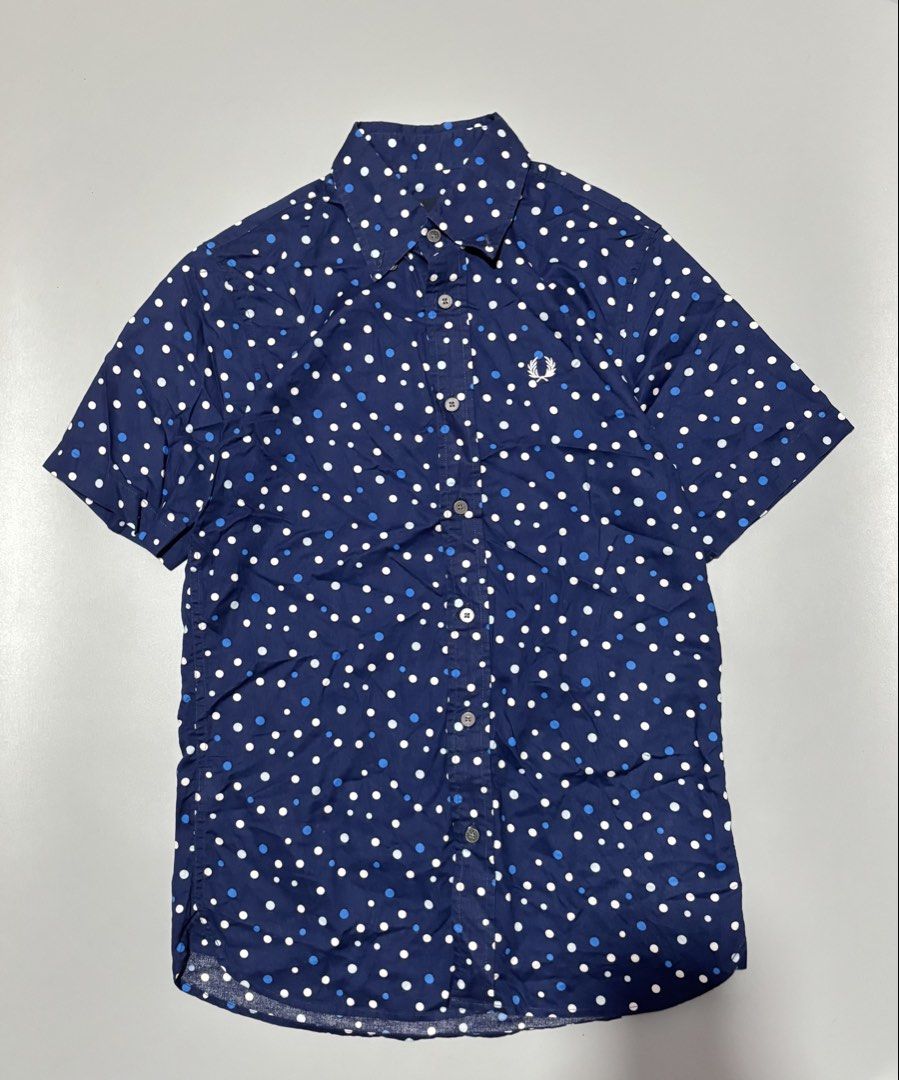 Fred Perry polca-dots Polo (Category: Tshirts & Polo Shirts ) located in Tacloban City. Submitted by katimmyroy (Listing ID 1464915003, Image 1). Description: Dimensions: 19x28 Size Small on tag Good Condition Cut Washtag.