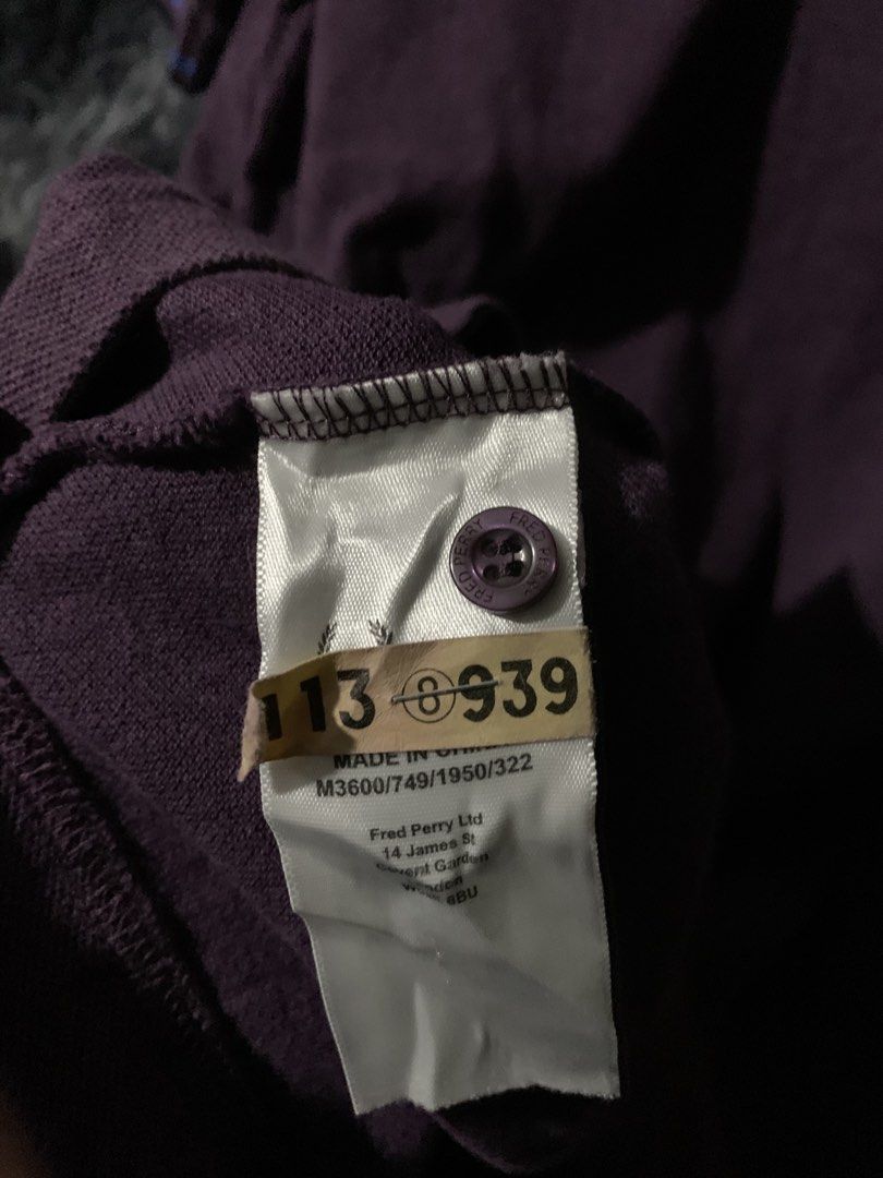 Fred Perry Polo (Category: Activewear) located in Manila. Submitted by etchelverano (Listing ID 1464958933, Image 3). Description: Fred Perry Excellent to new No issue Color rate 10/10 Size M Dimes L28 W20.
