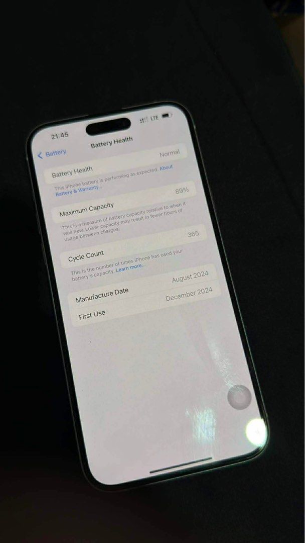 FS: Iphone 15 Plus (Category: iPhone 15 Series) located in Santo Tomas. Submitted by dvlryo (Listing ID 1464904139, Image 2). Description: 📱 iPhone 15 Plus – 128GB Model: iPhone 15 Plus Storage: 128GB Color: Blue Battery Health: 89% First Use: December 2024 Purchased from: Power Mac Center Condition: ✔ Fully working, no issues ✔ Face ID, cameras, speakers, True Tone all good ✔ No repairs / never opened ✔ Good as new ✔️ No scratches ✔️ Openline I