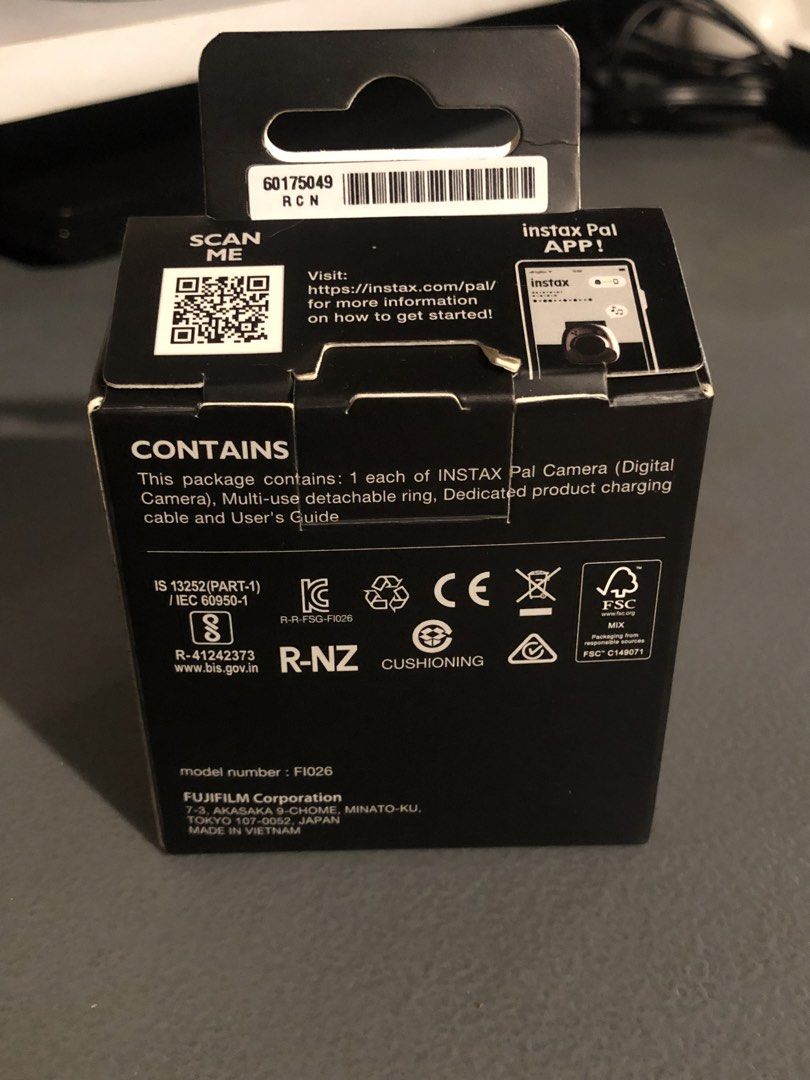 Fujifilm Instax Pal Digital Camera Gem Black (Category: Cameras) located in Quezon City. Submitted by epvb__ (Listing ID 1464888911, Image 2). Description: - Model: Fujifilm Instax Pal Digital Camera - Color: Gem Black - Condition: Mint condition - Features: Pocket-sized, connects to smartphone via Instax Pal app - Inclusions: Multi-use detachable ring, type-c charging cable, and original box - Perfect for everyday fun and easy portability.