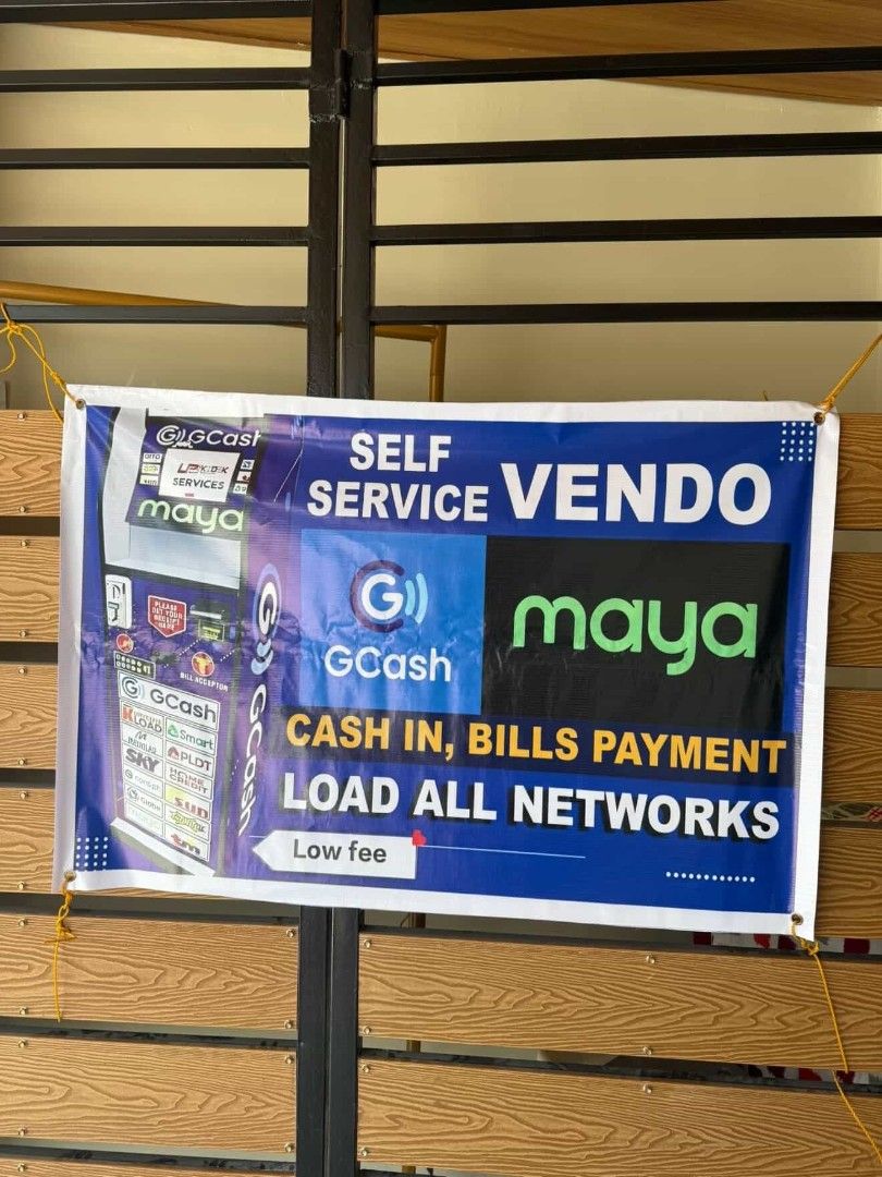 GCash Maya Self Service Vendo Machine Bills Payment E-Load (Category: Office & Business Technology) located in Manila. Submitted by absolutexau (Listing ID 1464790649, Image 3). Description: - All-in-one business kiosk for GCash, Maya, Pisowifi, e-load, and bills payment - Accepts both paper bills and coins - Easy-to-use touchscreen interface with built-in receipt printer - Supports major billers including PLDT, Converge, SSS, NBI, Cignal, and Sk
