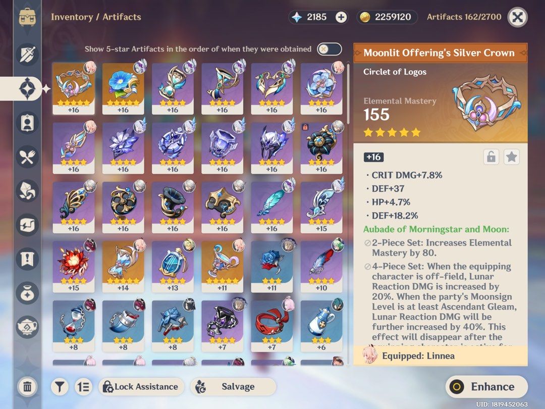 GENSHIN ACC FS AR 50 (Category: Other Gadgets) located in Manila. Submitted by echaloo (Listing ID 1464818047, Image 1). Description: AR 50 6 5stars 2182 primogems Open for trade mlbb acc Gcash only .