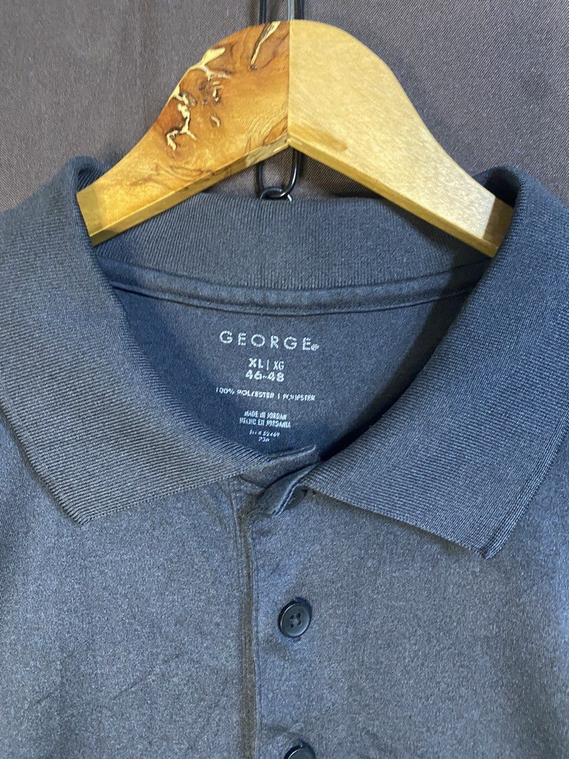 George Polo Shirt (Category: Tshirts & Polo Shirts ) located in Bay. Submitted by paoloconic70568 (Listing ID 1464868698, Image 2). Description: (G)eorge Polo Shirt Color Rate: 10/10 Color may vary due to lighting XL on tag W-25 L-28 Issue: None ₱200 No deleting of comments. All items are thrifted manage your expectations. Good Thrift, Good Mood..