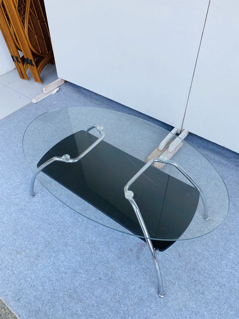 Glass Center Table (Category: Tables & Sets) located in Manila. Submitted by elliefurnies31 (Listing ID 1464814653, Image 3). Description: "JAPAN SURPLUS" GLASS CENTER TABLE SIZE: 39.5L" x 24W" x 16H" inches (AS-IS ITEM) IN GOOD CONDITION.