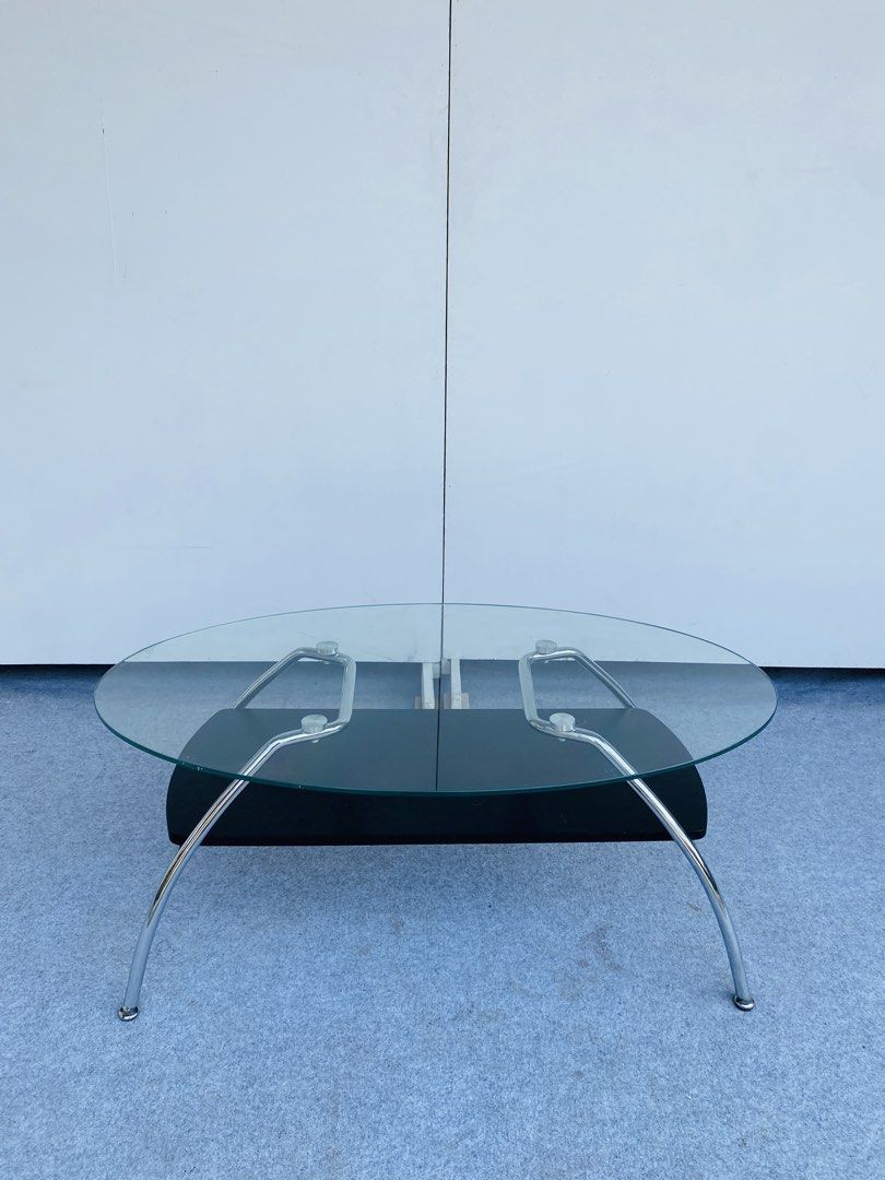 Glass Center Table (Category: Tables & Sets) located in Manila. Submitted by elliefurnies31 (Listing ID 1464814653, Image 2). Description: "JAPAN SURPLUS" GLASS CENTER TABLE SIZE: 39.5L" x 24W" x 16H" inches (AS-IS ITEM) IN GOOD CONDITION.