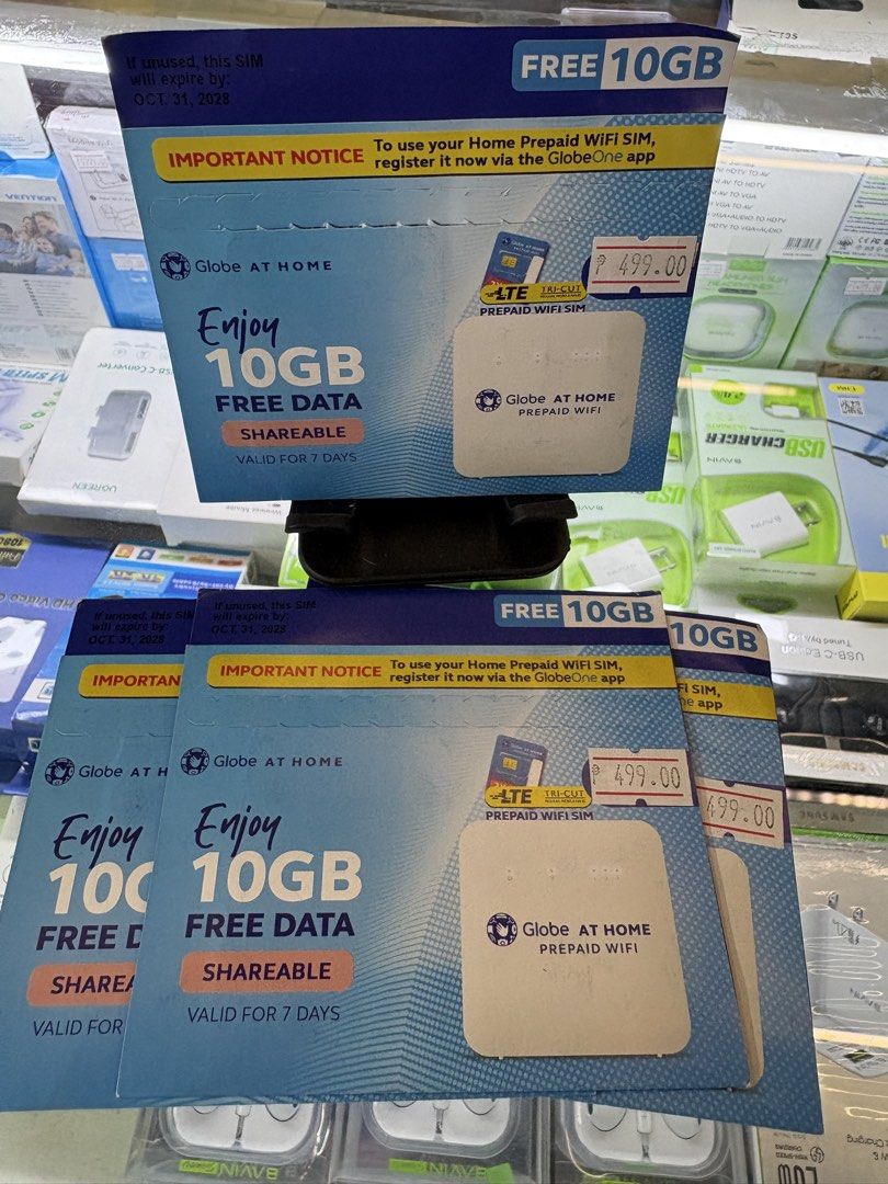 Globe at Home Wifi Simcard (Category: Sim Cards) located in Taguig. Submitted by grassyyieeebeyb (Listing ID 1464848039, Image 2). Description: Simcard for Home wifi Free 10gb Data.