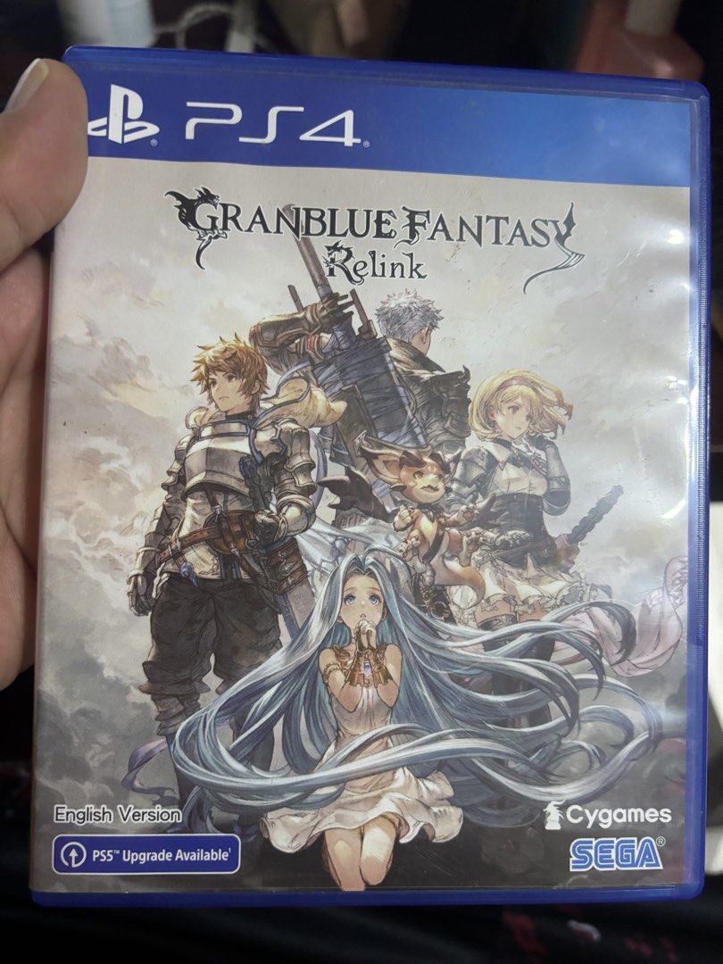 Granblue Fantasy: Relink PS4 Game English Version (Category: PlayStation) located in Caloocan City. Submitted by luckyfire-04ef (Listing ID 1464811929, Image 1). Description: - Title: Granblue Fantasy: Relink - Platform: PlayStation 4 (Includes free PS5 upgrade) - Region/Language: English version - Genre: Action RPG by Cygames & Sega - Condition: Standard blue PS4 keepcase with cover art intact, very well-maintained - Meet-ups and shipping availa