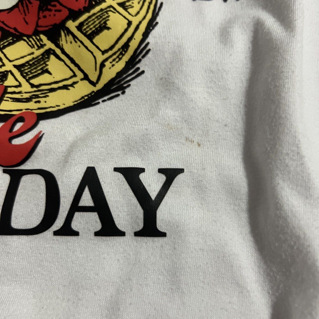 Graphic tshirt (Category: Shirts) located in Imus. Submitted by yanaxiesights (Listing ID 1464875147, Image 3). Description: 𑣲⋆ graphic tshirt (unisex) cotton 𑣲⋆ used once or twice, small stain but barely visible (washable) rfs: decluttering — ᨳଓ . lalamove, strictly payment first ! 📍 Cavite.
