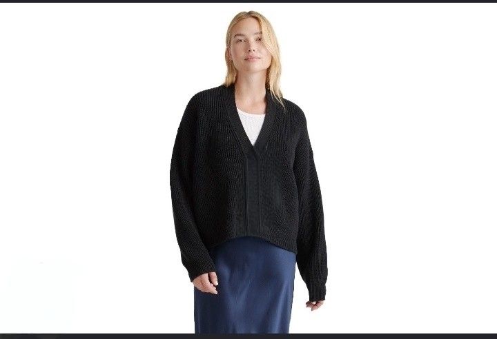GU KNITTED DARK CHARCOAL CARDIGAN (Category: Coats, Jackets and Outerwear) located in Cabanatuan. Submitted by miss.maia (Listing ID 1464919022, Image 1). Description: GU KNITTED DARK CHARCOAL CARDIGAN.