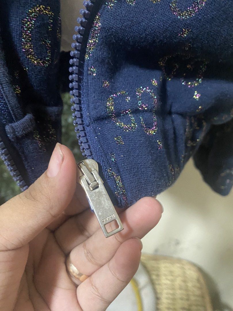 Gucci monogram glitter jacket (Category: Babies & Kids Fashion) located in Manila. Submitted by avathriftedcloset (Listing ID 1464966470, Image 3). Description: .
