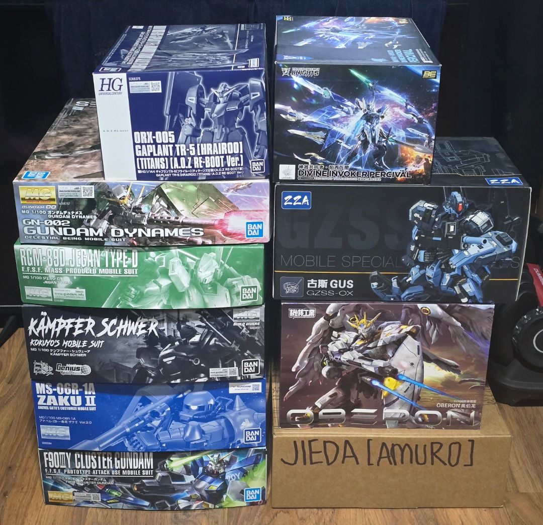 GUNPLA KITS FOR SALE (Category: Gundam & Model Kits) located in Paranaque City. Submitted by wypnagogic (Listing ID 1464831181, Image 1). Description: BANDAI, PBANDAI, CHINESE BRAND, "THIRD-PARTY" KITS FOR SALE UNBUILT RFS: PET'S MEDICAL EXPENSES FIXED PRICE / NO LP HG GAPLANT TR-5 HRAIROO [TITANS AOZ] - 1.2K MG KAMPFER SCHWER - 2.8K MG F90 III Y CLUSTER GUNDAM - 2.5K MG ZAKU II ANAVEL GATO - 2.2K MG DYNAMES - 3K MG JEGAN TYPE-D - SOLD MECHA CORE