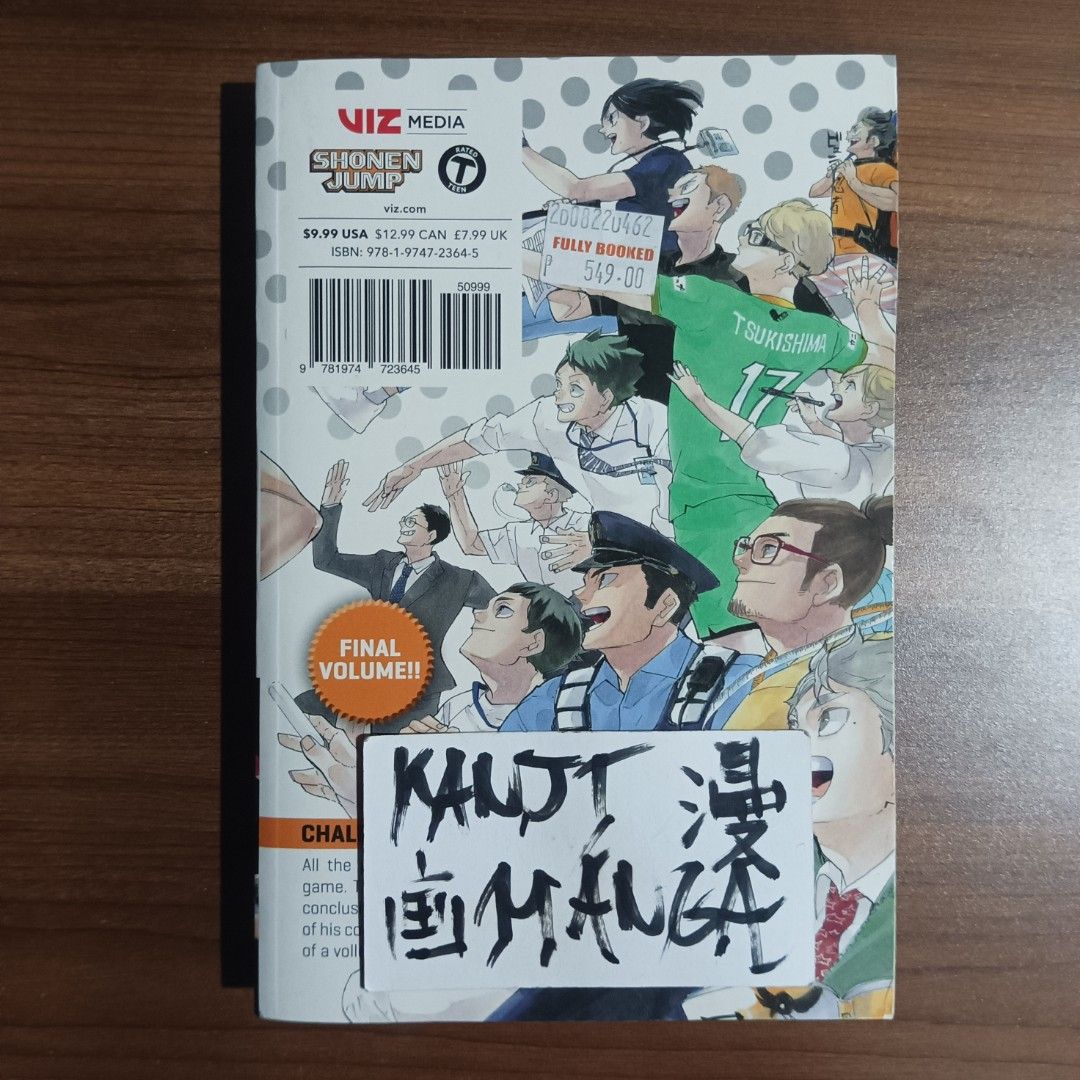 Haikyu!! Volume 45 Manga (Category: Comics & Manga) located in Davao. Submitted by kanjimangaonlinestore (Listing ID 1464864771, Image 2). Description: ₱400 • Haikyu!!, Vol. 45 Condition: Lightly Used Location: Davao City MOP: Gcash MOD: J&T / SPX.