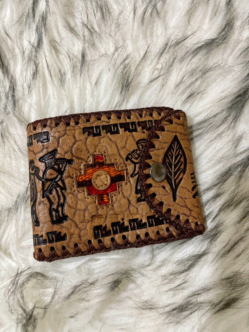 Hand Tooled Leather Wallet (Category: Wallets & Card Holders) located in Teresa. Submitted by savvyonbranded (Listing ID 1464877629, Image 1). Description: 3.5 x 4.5 inches .