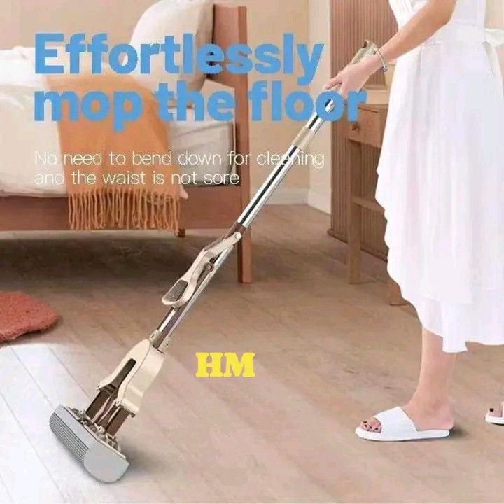Hands-Free Squeezy Mop with Groove Design Sponge Head (Category: Cleaning Tools & Supplies) located in Manila. Submitted by wisecat_f7c143 (Listing ID 1464777951, Image 1). Description: Hands-Free Squeezy Mop with Groove Design Sponge Head pm me COD via lalamove.