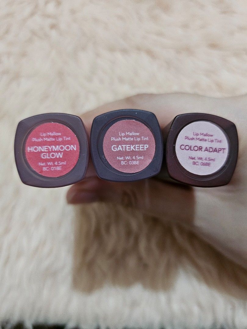 Happy Skin Lip Mallow Bundle (Category: Makeup) located in Bulacan. Submitted by swiftstar_0e3547 (Listing ID 1464789994, Image 2). Description: swatched once.