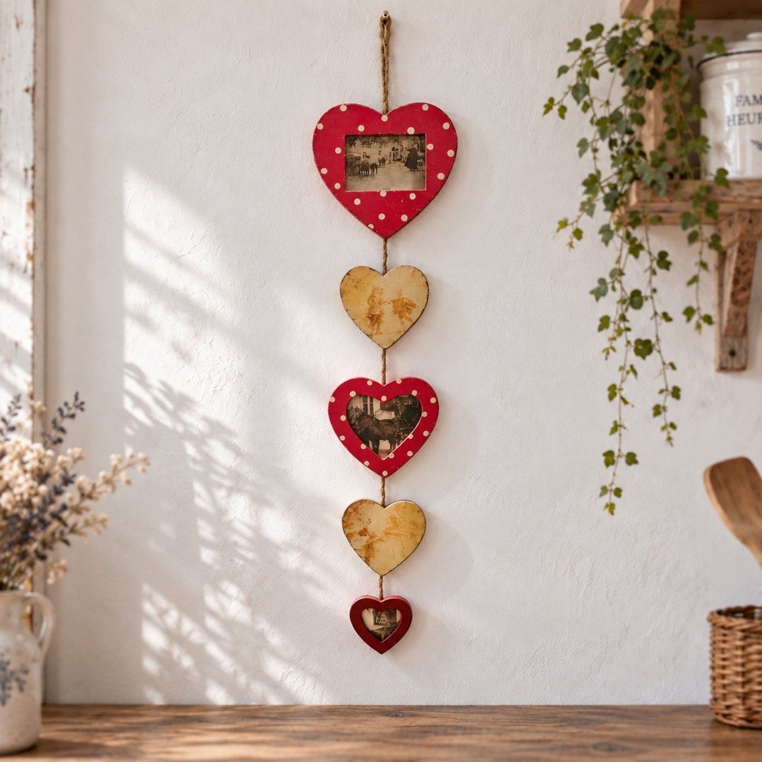 Heart Frame String (Category: Other Home Decor) located in Quezon City. Submitted by handpickedecors (Listing ID 1464879464, Image 1). Description: Heart Frame String Size: 29”L.