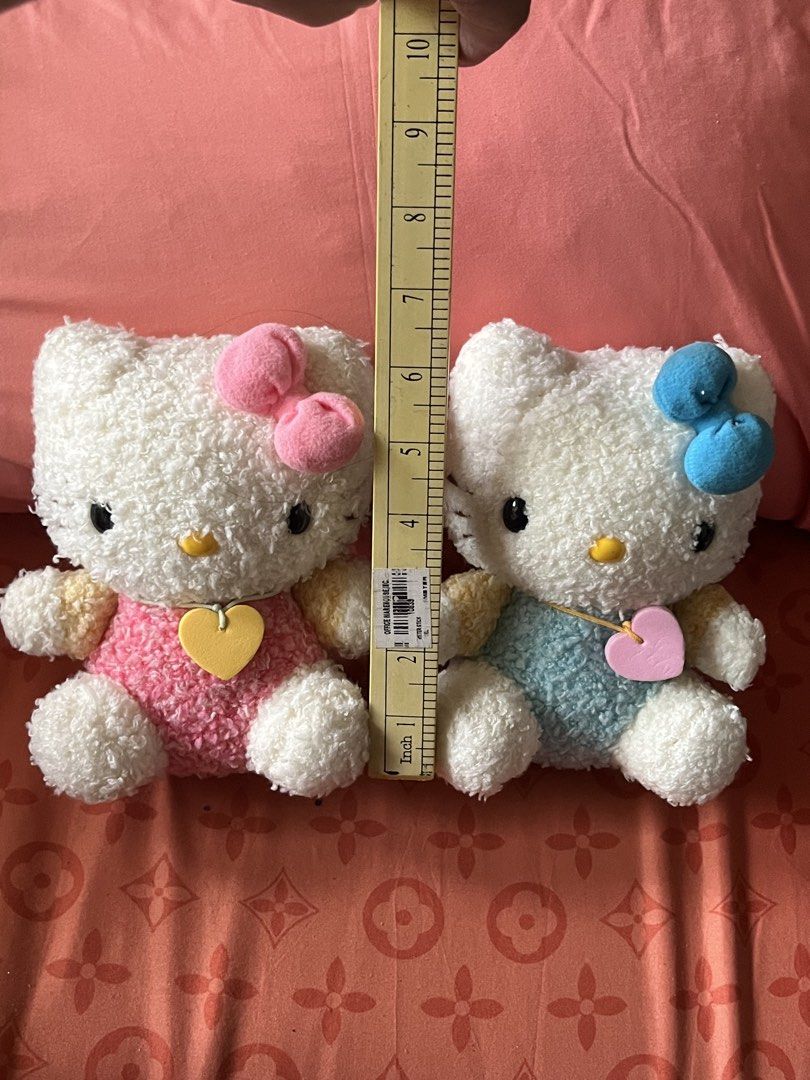 Hello kitty pink and blue curly collection plush (set) (Category: Plushies & Soft Toys) located in Paranaque City. Submitted by bonsaiart (Listing ID 1464818938, Image 2). Description: Pre owned Good condition Selling as set 2150+sf Payment via gcash or paymaya Shipping via j&t.