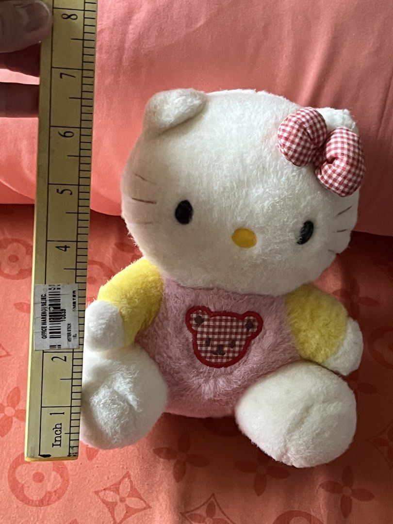 Hello kitty with teddybear logo plush (Category: Plushies & Soft Toys) located in Paranaque City. Submitted by bonsaiart (Listing ID 1464823631, Image 2). Description: Pre owned Good condition Faded etiketa 985+sf Payment via gcash or paymaya Shipping via j&t.