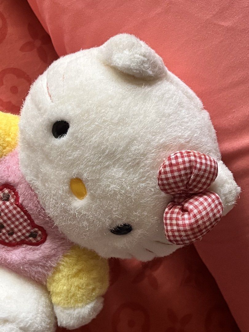 Hello kitty with teddybear logo plush (Category: Plushies & Soft Toys) located in Paranaque City. Submitted by bonsaiart (Listing ID 1464823631, Image 3). Description: Pre owned Good condition Faded etiketa 985+sf Payment via gcash or paymaya Shipping via j&t.