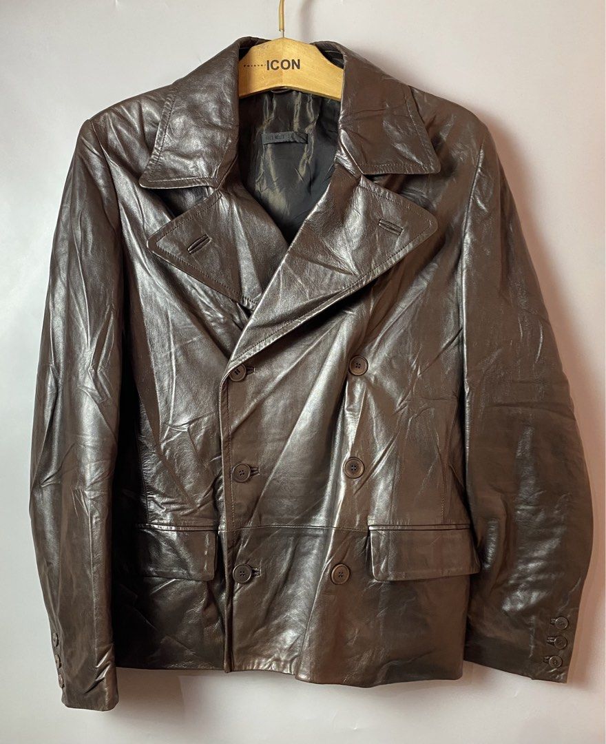 Helmut Lang Leather Blazer- Brown (Category: Coats, Jackets and Outerwear) located in Quezon City. Submitted by loloyz123 (Listing ID 1464906219, Image 1). Description: Helmut Lang Leather Blazer- Brown Condition: Very good Color rate: 10/10 Color: Brown Size: l: 27 W: 20 sleeve: 25 shoulder: 17 inched.