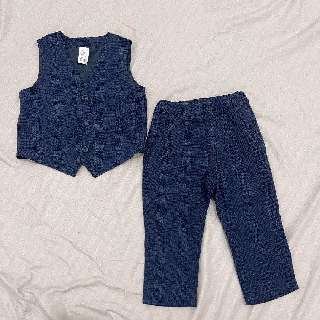 H&M vest & pants for toddler (Category: Babies & Kids Fashion) located in Dasmarinas. Submitted by Bclosettt (Listing ID 1464890817, Image 1). Description: Vest (brand new) Pants (worn few times) Declutter.