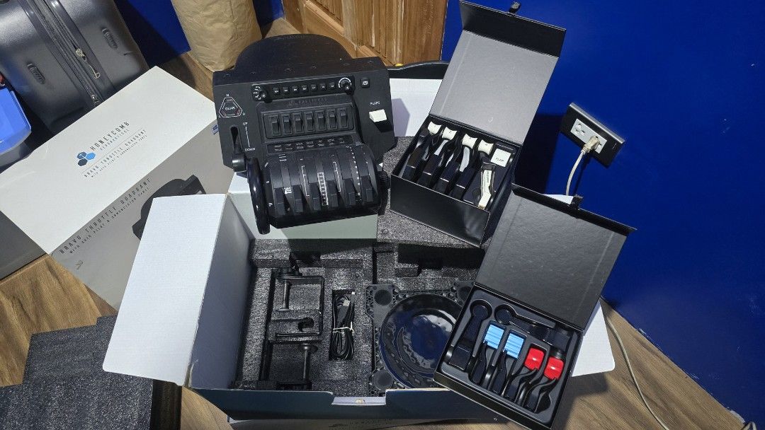 Honeycomb Alpha Flight Yoke, Bravo Throttle Quadrant, Thrustmaster Rudder Pedals Bundle (Category: Controllers) located in Bulacan. Submitted by megsvss (Listing ID 1464831115, Image 2). Description: ​For Sale: ​· Honeycomb Alpha Flight Yoke · Honeycomb Bravo Throttle Quadrant · Thrustmaster Rudder Pedals ​(All with original boxes & complete parts) ​Condition: Excellent. Barely used during PPL training. ​RFS: Working abroad (owner is already over