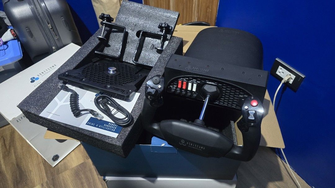 Honeycomb Alpha Flight Yoke, Bravo Throttle Quadrant, Thrustmaster Rudder Pedals Bundle (Category: Controllers) located in Bulacan. Submitted by megsvss (Listing ID 1464831115, Image 1). Description: ​For Sale: ​· Honeycomb Alpha Flight Yoke · Honeycomb Bravo Throttle Quadrant · Thrustmaster Rudder Pedals ​(All with original boxes & complete parts) ​Condition: Excellent. Barely used during PPL training. ​RFS: Working abroad (owner is already over