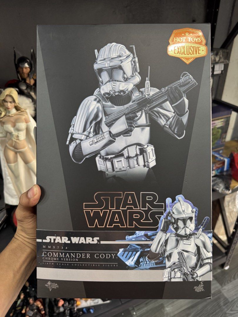 Hot toys Commander Cody Chrome (Category: Figurines & Statues) located in Paranaque City. Submitted by icko007 (Listing ID 1464937583, Image 1). Description: Hot toys Commander Cody Chrome Version Bib No issue Complete ₱11k Only Hot toys Clone Trooper Good Chrome Bib no issue complete ₱11.5k Only Hot toys Storm trooper Copper Chrome version Bib No issue Complete Price 12.9k Only Dibs now pay now / No Rush Shipping ‼️ Location Paranaque Payment Gc