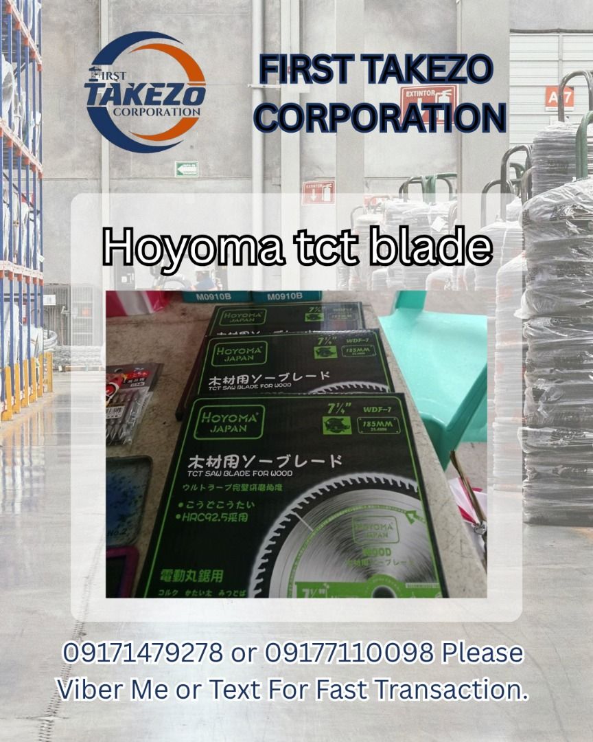 Hoyoma tct blade (Category: Home Improvement Tools & Accessories) located in Manila. Submitted by 09171479278_elsie. (Listing ID 1464773820, Image 1). Description: Hoyoma tct blade.