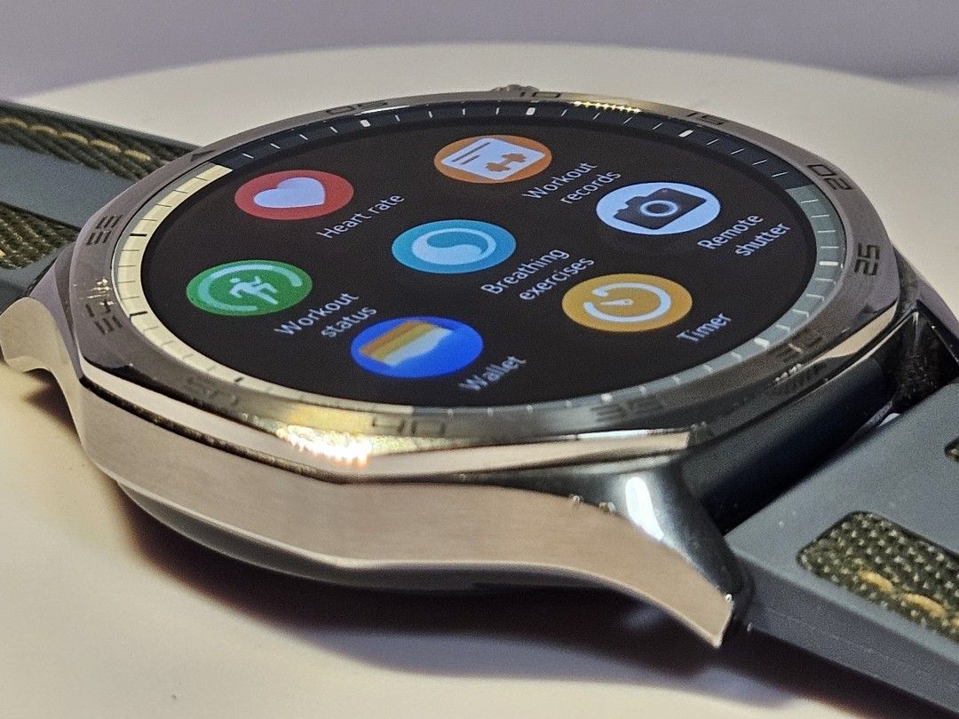 Huawei GT5 smart watch (Category: Wearables & Smart Watches) located in Quezon City. Submitted by destashingme (Listing ID 1464876448, Image 3). Description: - Brand/Model: Huawei GT5 Smartwatch - Condition: Well-maintained, excellent aesthetic condition - Features: Heart rate monitor, workout status & records, breathing exercises, remote shutter, wallet, timer, and daily activity tracking - Design: Premium metallic casing with a durable, stylish