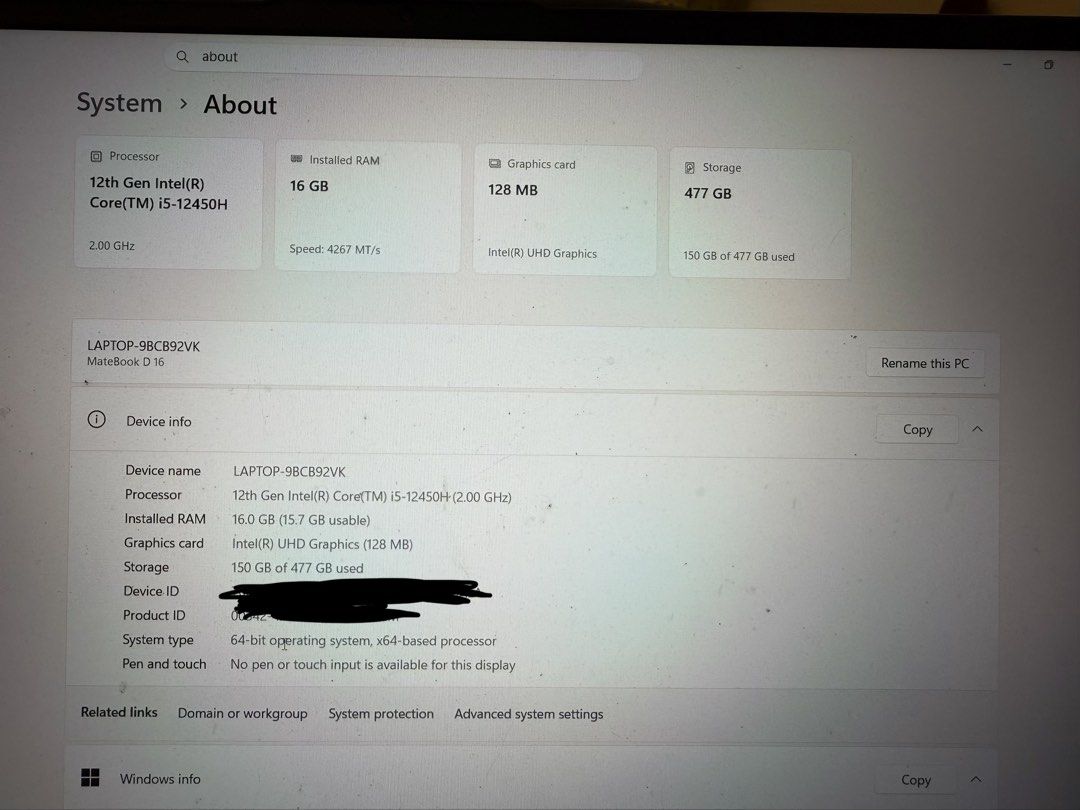 Huawei Matebook D16 & Logitech G733 Wireless Gaming Headset (Category: Laptops & Notebooks) located in Cavite. Submitted by imcstr (Listing ID 1464913704, Image 3). Description: All in: Huawei Matebook D16 & Logitech G733 Wireless Gaming Headset Huawei MateBook D 16 Laptop Specs Processor: 12th Gen Intel® Core™ i5-12450H (2.00 GHz) RAM: 16 GB RAM (Smooth multitasking) Storage: 512 GB SSD (477 GB usable) Graphics: Intel® UHD Graphics Display: Larg