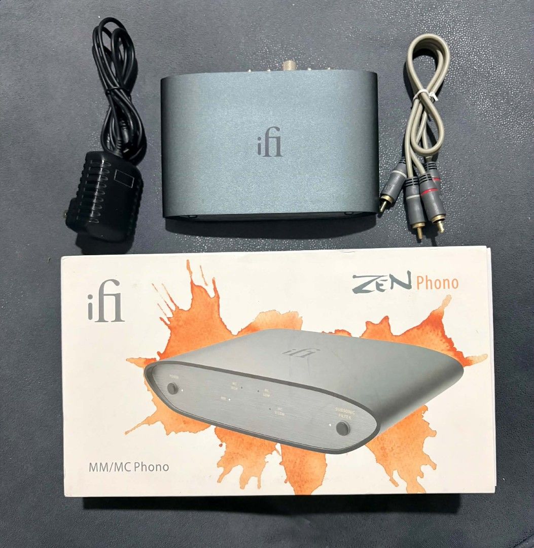 iFi ZEN Phono MM/MC Phono Preamp (Category: Soundbars, Speakers & Amplifiers) located in Pasig City. Submitted by swooshph (Listing ID 1464812004, Image 3). Description: iFi ZEN Phono preamplifier Cartridge Support: Moving Magnet (MM) and Moving Coil (MC) Condition: Powers on and operates perfectly, clean faceplate and rear panel - Included: Power adapter, RCA cable, and original box - Ports: All connection ports intact and fully functional..