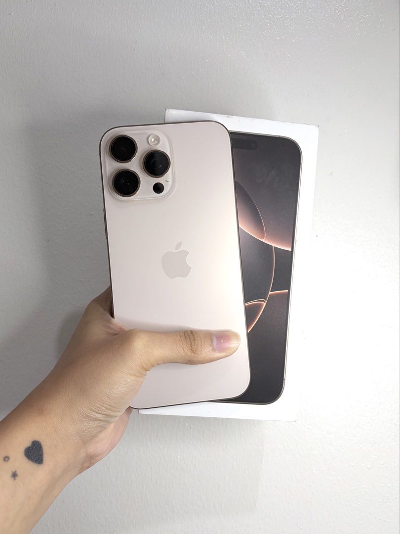 Iphone 16 PRO MAX (Category: iPhone 16 Series) located in Batangas. Submitted by sofiadadua (Listing ID 1464965067, Image 1). Description: 𝗜𝗽𝗵𝗼𝗻𝗲 𝟭𝟲 𝗣𝗥𝗢 𝗠𝗔𝗫 𝗗𝗲𝘀𝗲𝗿𝘁 𝗧𝗶𝘁𝗮𝗻𝗶𝘂𝗺 • 256GB • 91BH • ZPA Variant • Factory Unlock (No Sim Restrictions) • W/ Face ID & True Tone • All buttons are working • No Issue (Test to sawa) • No Repair History • 8/10 condition (Massive Hairlines) • Unit, Original Cord, Original Box w/ Same Ime