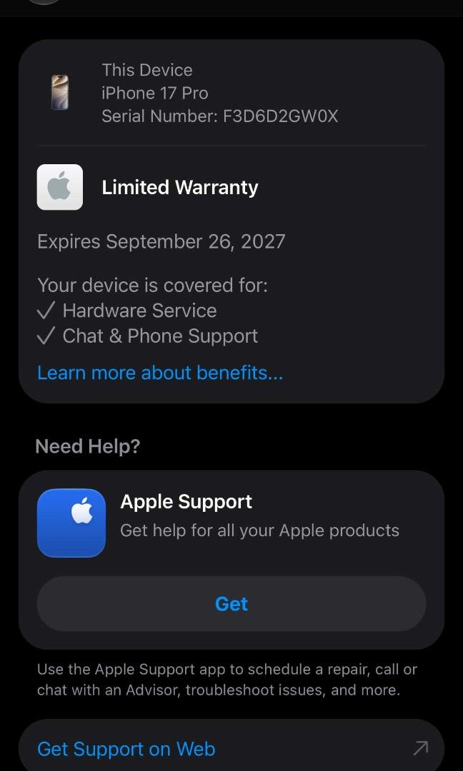 Iphone 17 Pro ( not max) silver, 256gb, 0cc (Category: iPhone 17 Series) located in Dagupan City. Submitted by gadgets_by_pxtrade (Listing ID 1464216138, Image 3). Description: iPhone 17 Pro — 256gb Price: 66 500 (below srp) Negotiable - Brand new - Opened for checking (September 26 2026) - Complete with original box - X cycle count - No issues / 100% working + accessories from the loop worth 2k+ (clear case and screen protector) REMINDERS: ₱5,00