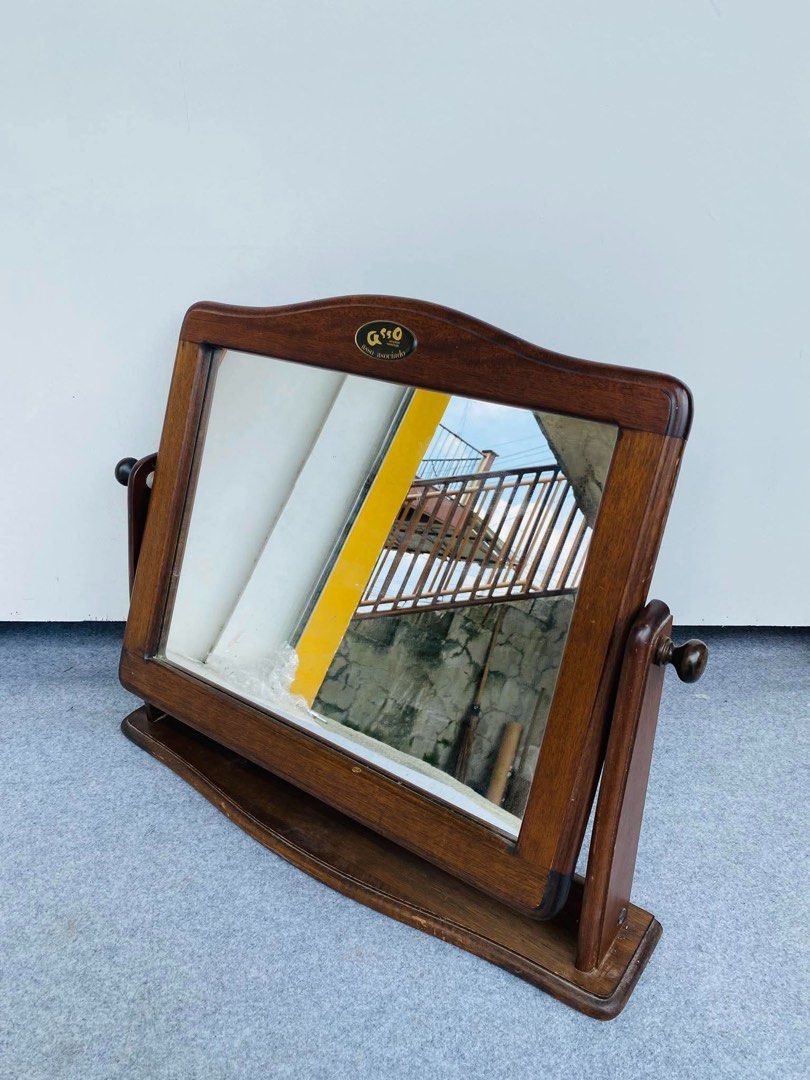“JAPAN SURPLUS” TABLE MIRROR (Category: Mirrors) located in Bulacan. Submitted by monmon555 (Listing ID 1464901244, Image 2). Description: “JAPAN SURPLUS” TABLE MIRROR SIZE: 24L” x 21H” inches (AS-IS ITEM) IN GOOD CONDITION.