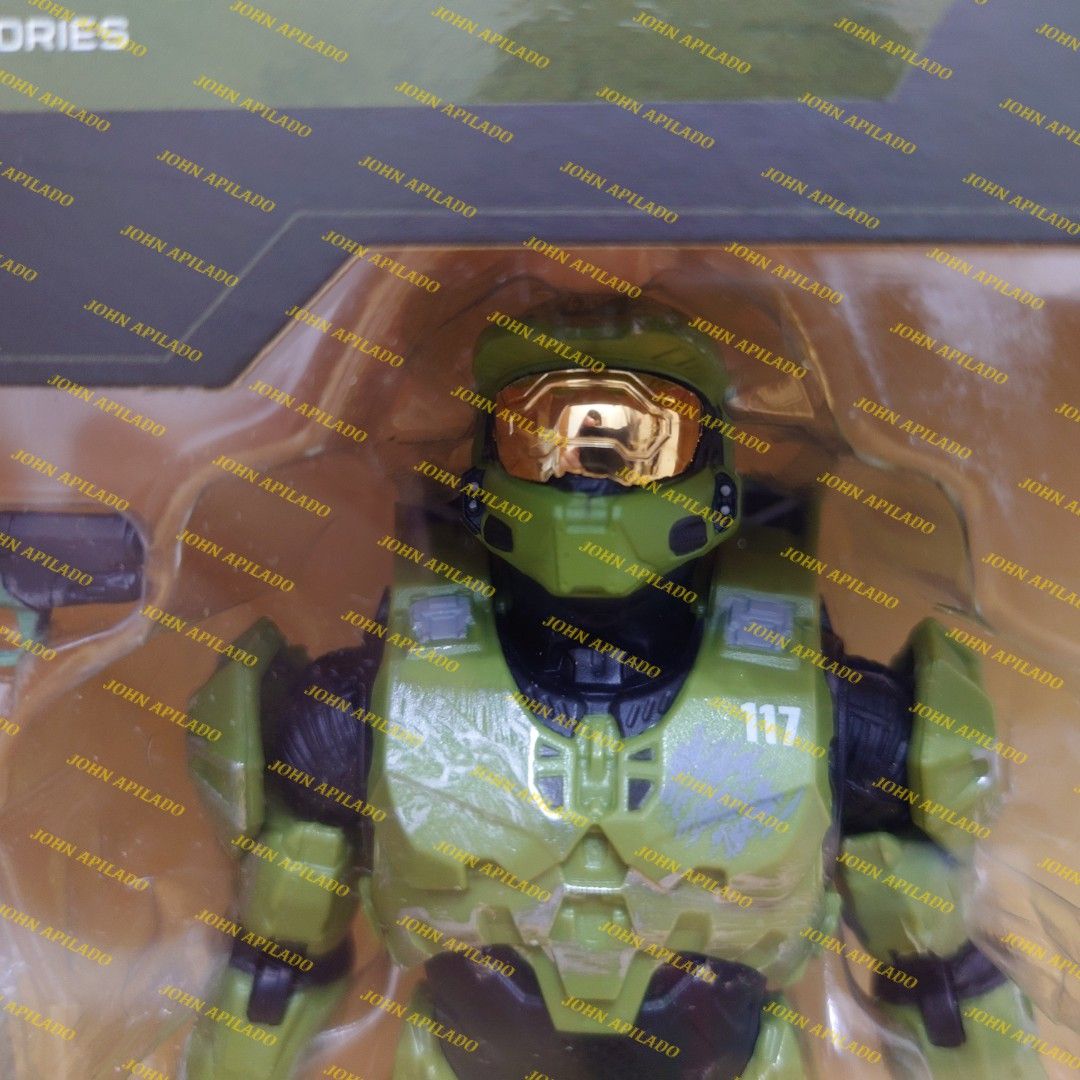 Jazwares Halo Master Chief Set (Category: Action & Battle Toys) located in Quezon City. Submitted by lazl0brav0 (Listing ID 1464907994, Image 3). Description: ***Basahin hanggang dulo para iwas kwentuhan.*** Selling Jazwares Halo Master Chief Set. HALO Infinite The Spartan Collection Master Chief - BIB, tight joints, and complete accessories. Issue gold part sa lower part ng helmet may chip(got it that way). *Game add-on not included.* HALO Infin