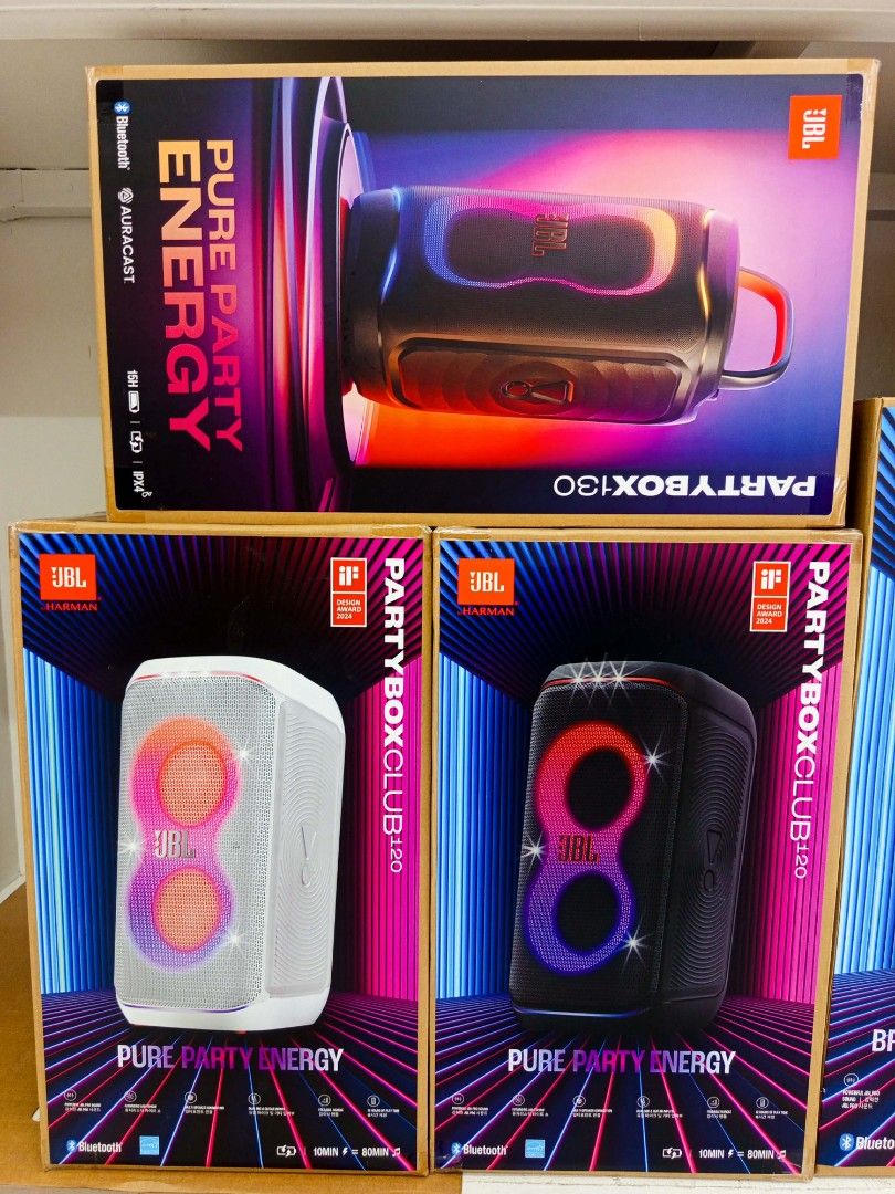 JBL PARTY BOXES AVAILABLE HERE (Category: Soundbars, Speakers & Amplifiers) located in Manila. Submitted by magdelaver (Listing ID 1464818448, Image 1). Description: 🎶 JBL PARTYBOX AVAILABLE! 🔥 Looking for a speaker for karaoke, parties, or just good music at home? 😎 Here are the available units: 🤍 JBL PartyBox Club 120 – White ₱16,000 🖤 JBL PartyBox Club 120 – Black ₱17,200 ❤️ JBL PartyBox 130 ₱17,700 📦 Brand New & Sealed OPEN BOX ✨ Ready 