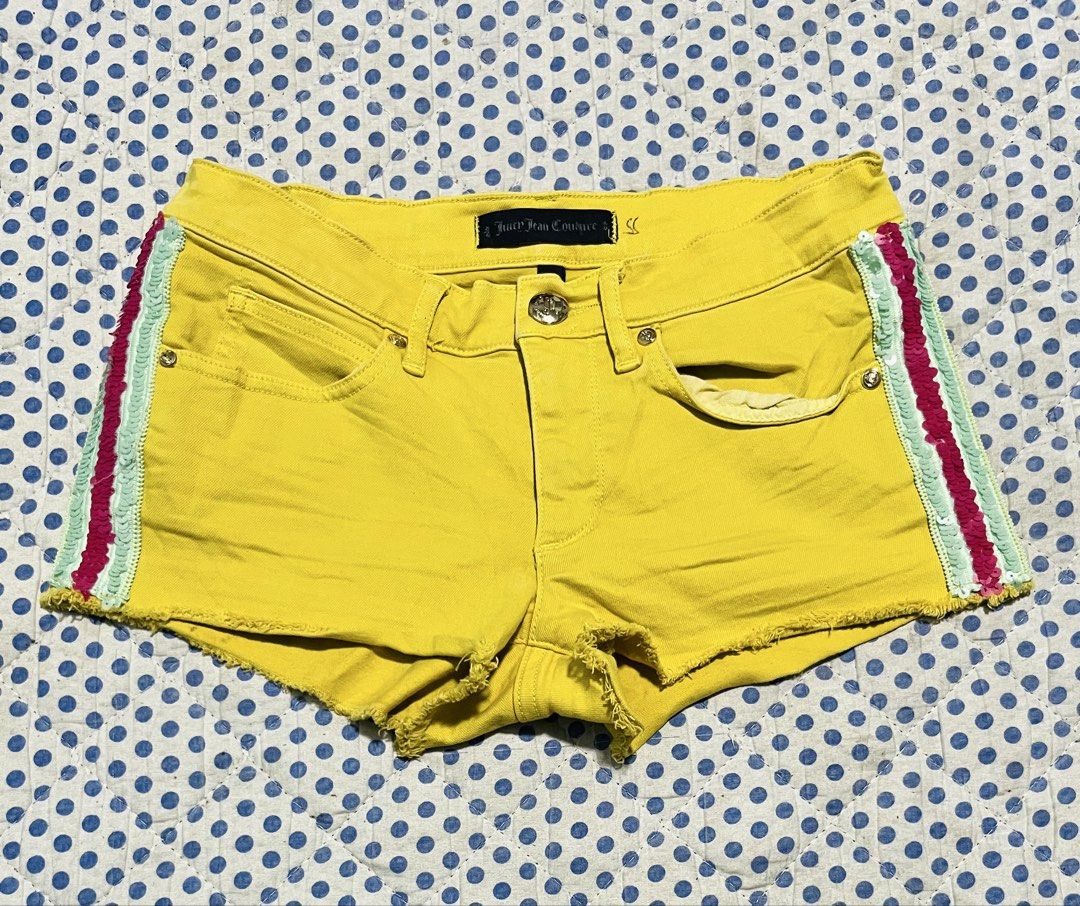 Juicy Couture Jean Micro Shorts (Category: Shorts) located in Navotas City. Submitted by y2kikaystuff (Listing ID 1464958846, Image 1). Description: Juicy Couture Jean Micro Shorts Size 25-27 8.5 Length No issue Can pass as new Personal item from Japan 350 only Pm me.