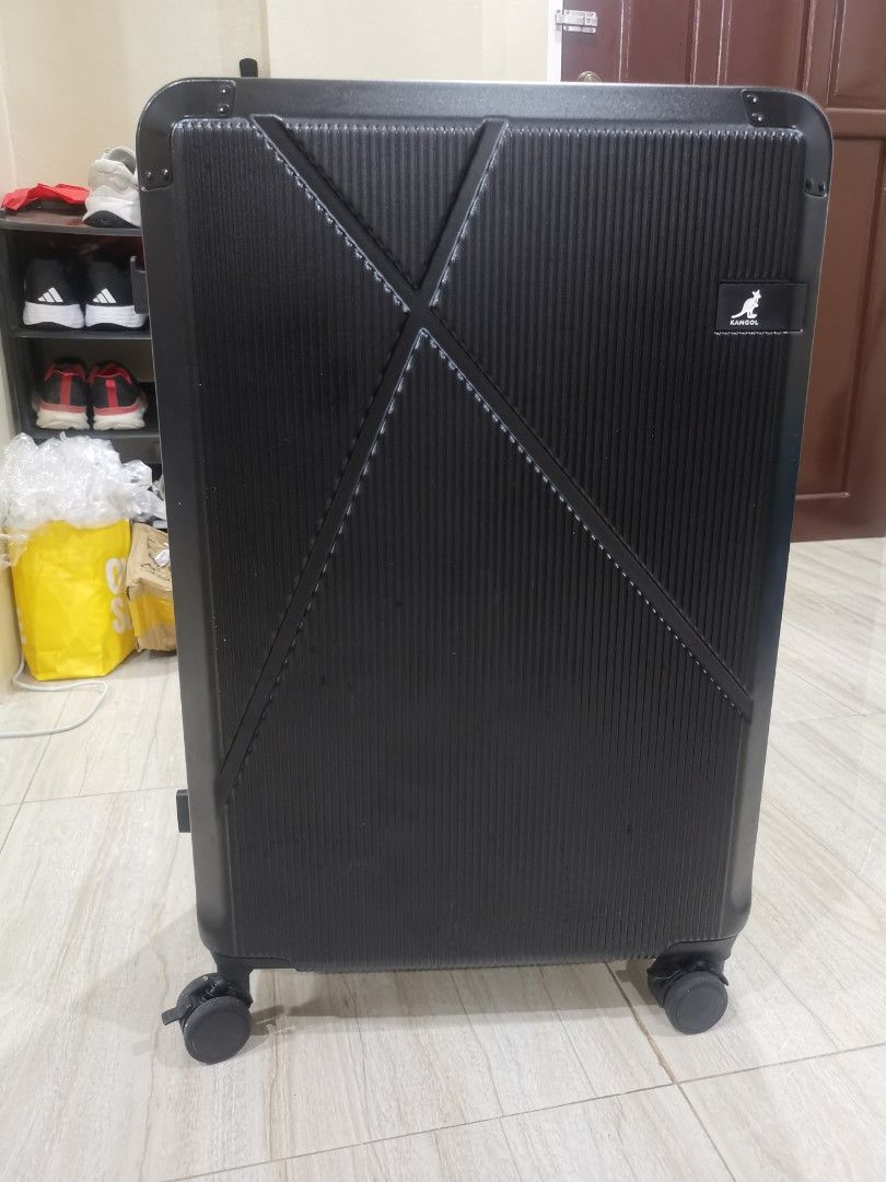 Kangol size L suitcase (Category: Luggage) located in Davao. Submitted by jaylim1620 (Listing ID 1464879010, Image 1). Description: Selling my Kangol Large suitcase. Bought it from japan for 15,000 and selling it for only 8,500. Used it once, nilagyan lang para lagyan ng pasalubong. Davao city location.
