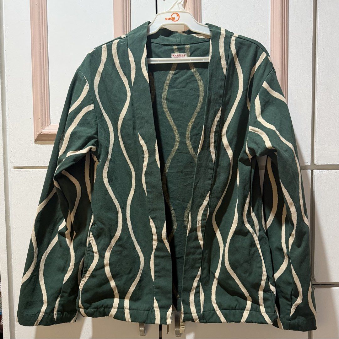 KAPITAL Kakashi Jacket (Category: Coats, Jackets and Outerwear) located in Manila. Submitted by fanofsoups (Listing ID 1464777129, Image 1). Description: Kapital Japan Kakashi Jacket for sale! In really good condition. Size 2, fits like S-M. No issues. PM for more details! MOD: Lalamove, J&T MOP: GCash, BPI, Maribank.