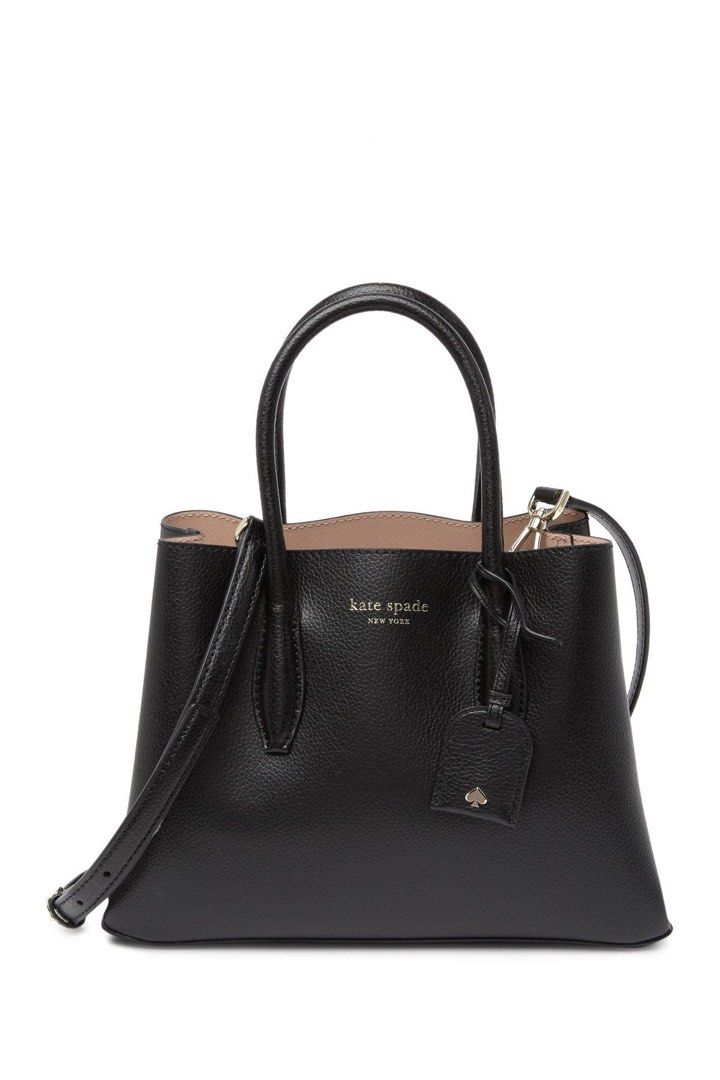 KATE SPADE BLACK SLING HAND BAG (Category: Luxury Bags & Wallets) located in Manila. Submitted by heysugarstitch (Listing ID 1464926251, Image 3). Description: PRELOVED KATE SPADE EVA SMALL BLACK PEBBLED LEATHER SATCHEL BAG. Can pass as NEW! No flaws at all. No scratches, crisp and in excellent condition. Clean lining, interior, and hardware. Such a STEAL!! Please note: NO SLING STRAP, so this works best as a handbag. .