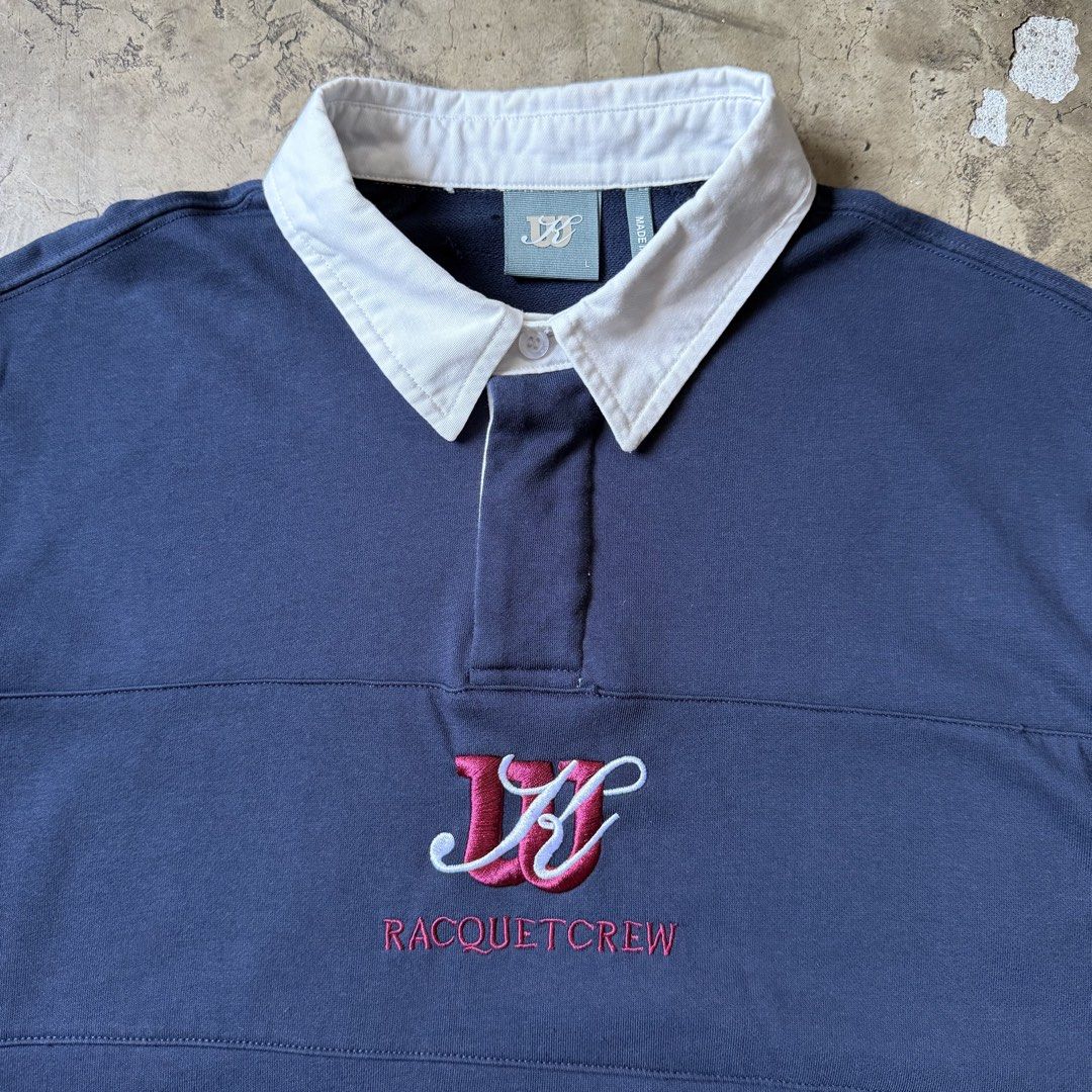 Kith - Wilson - Rugby Collared L/S (Category: Tshirts & Polo Shirts ) located in Cavite. Submitted by 4118.ph (Listing ID 1464871683, Image 3). Description: Large 9/10 condition Minor yellow on neckline Width 24” Length 28”.
