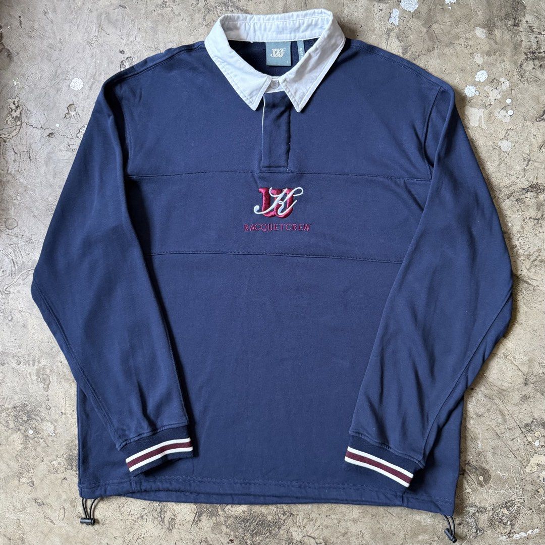 Kith - Wilson - Rugby Collared L/S (Category: Tshirts & Polo Shirts ) located in Cavite. Submitted by 4118.ph (Listing ID 1464871683, Image 1). Description: Large 9/10 condition Minor yellow on neckline Width 24” Length 28”.