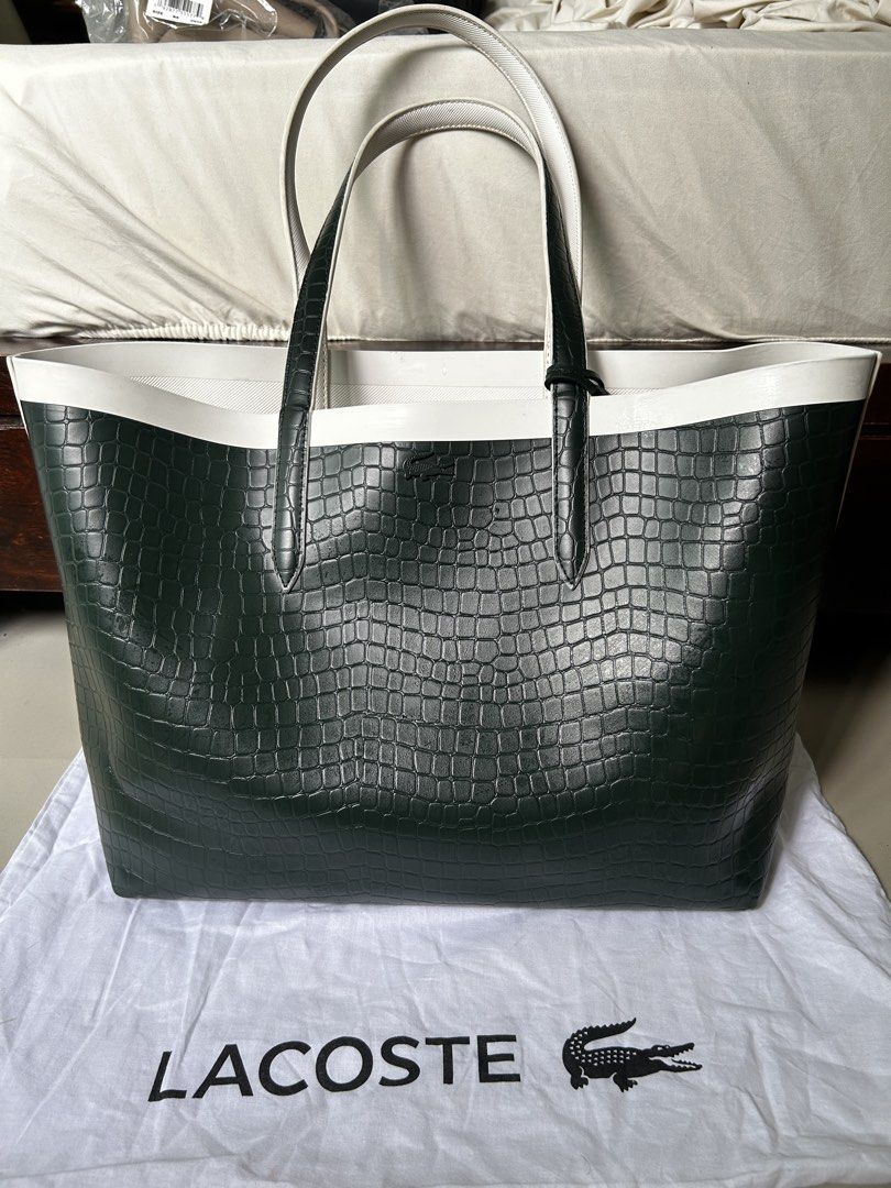 LACOSTE ANNA CROC REVERSIBLE TOTE (Category: Tote Bags) located in Mandaluyong City. Submitted by MARA.AM (Listing ID 1464783849, Image 3). Description: Not sure if locally available as bought this in France With dustbag.
